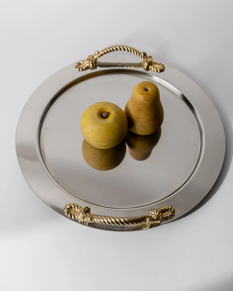Vintage 1980s Stainless Steel Tray