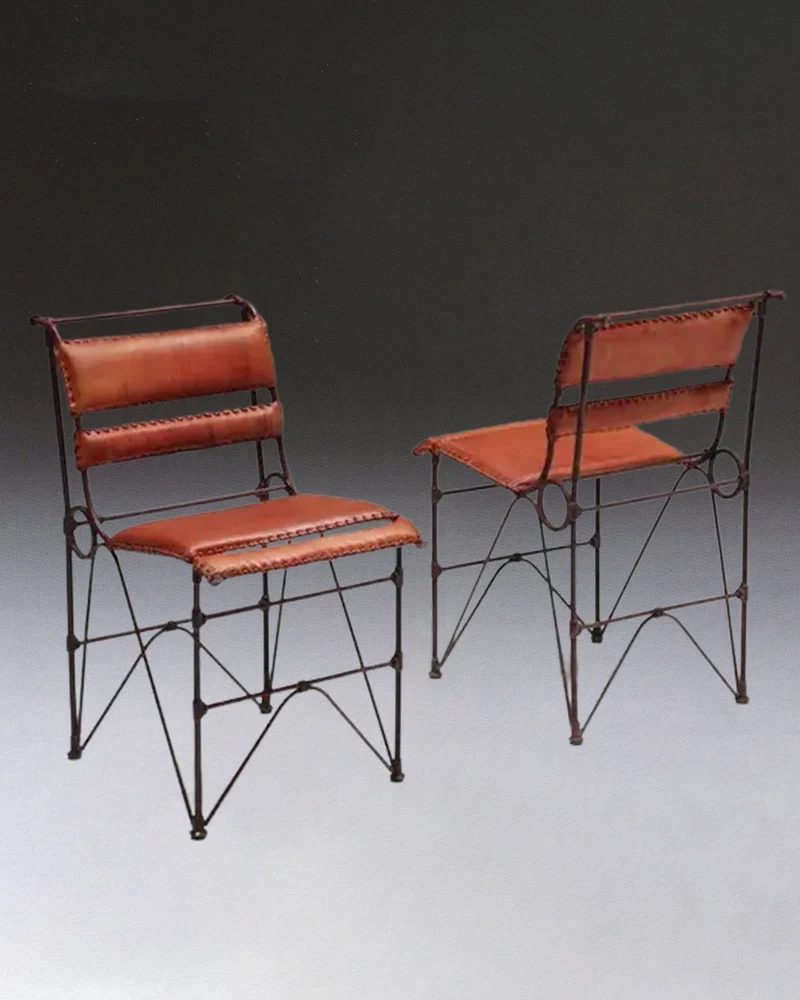 Pair of brutalist chairs by Ilana Goor