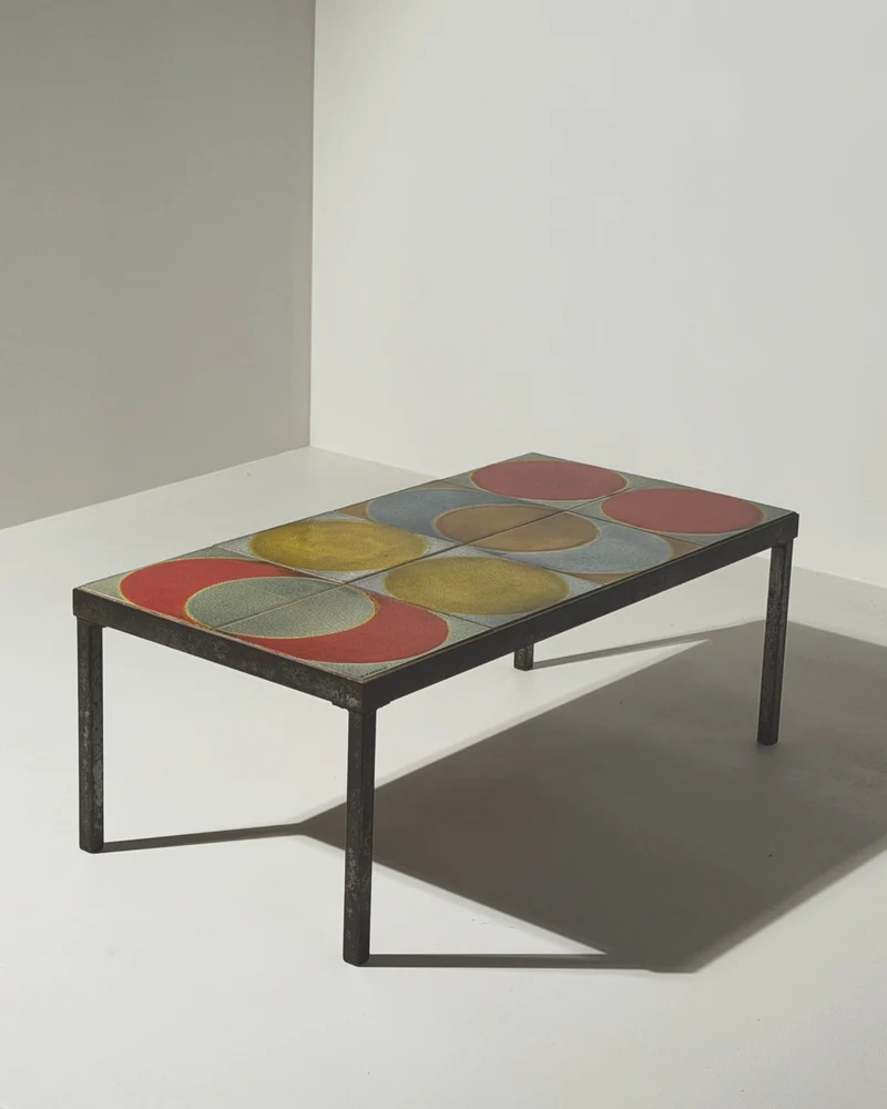 Rare ceramic table by Roger Capron