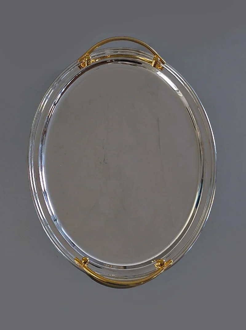 Large Oval Silver-plated Tray