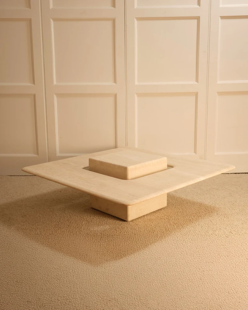 Saturn Travertine Coffee Table