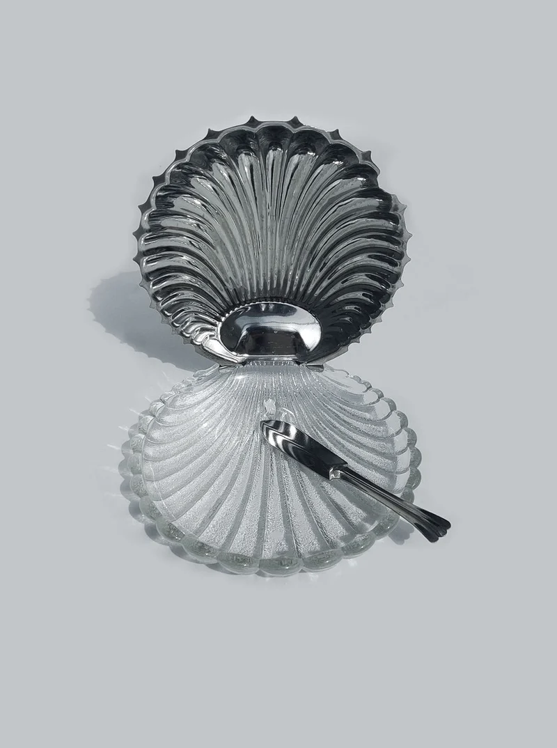 Large Shell Butter Dish