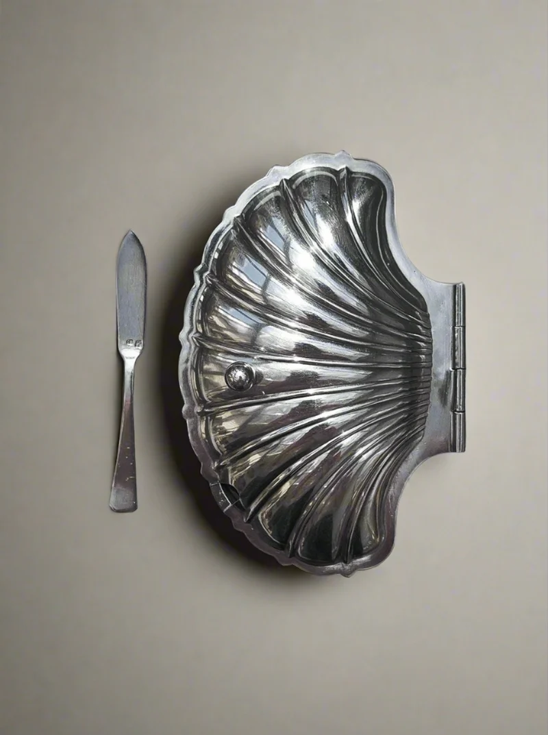 Shell Silver-Plated Butter Dish
