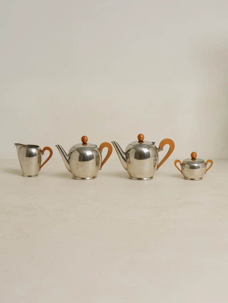 Art Deco Tea/Coffee Set ‘Bombè’ by Alessi