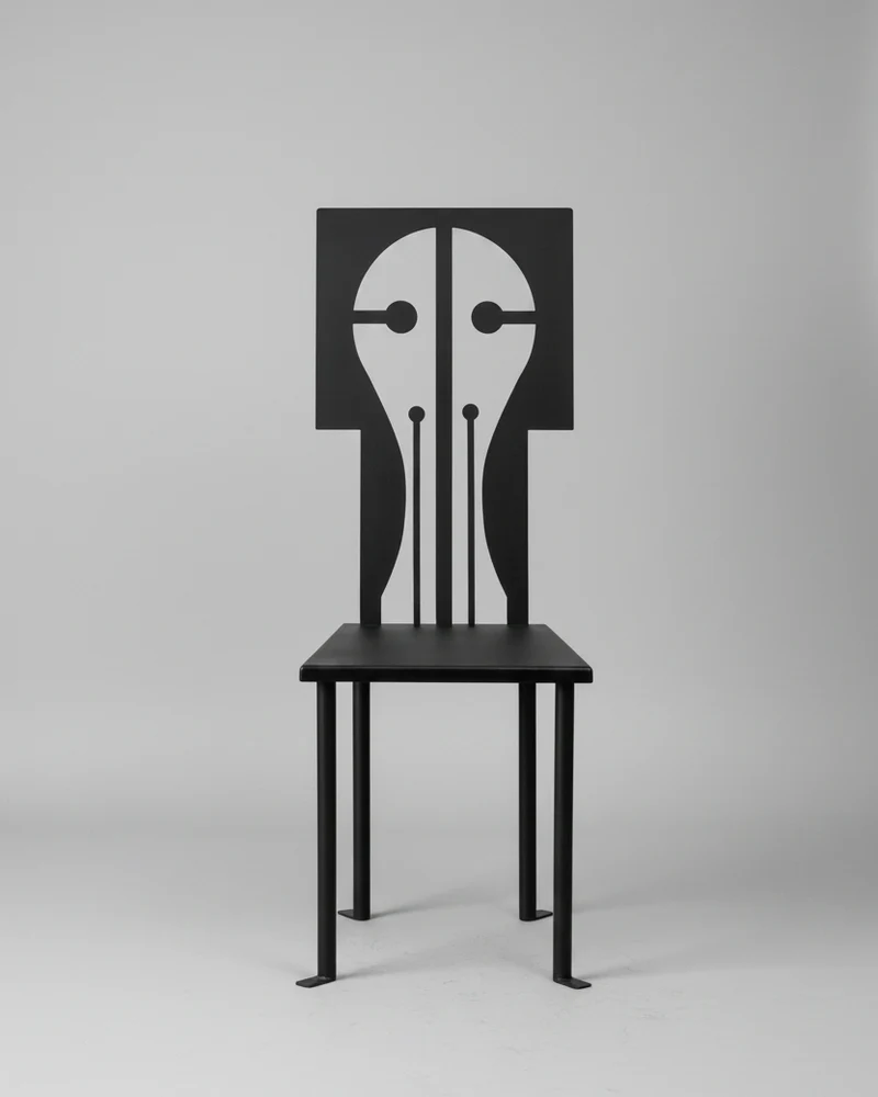 "Epona" Chair in Iron and Black Powder Coat