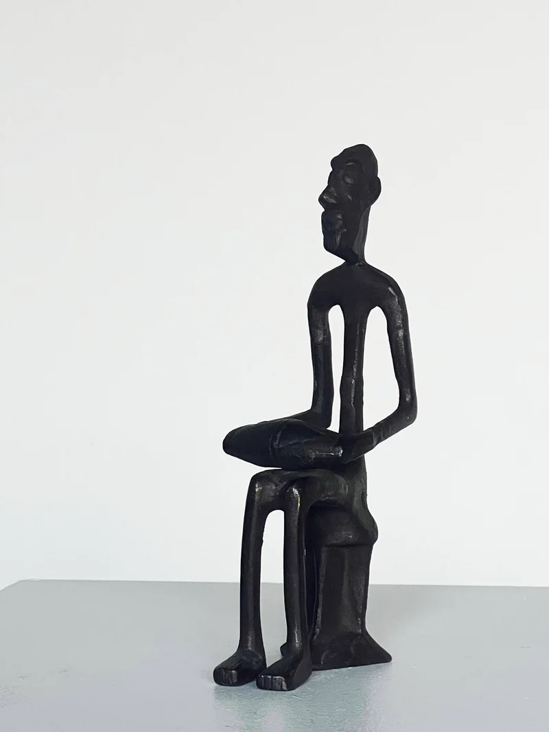 Bronze Drummer Man Sculpture