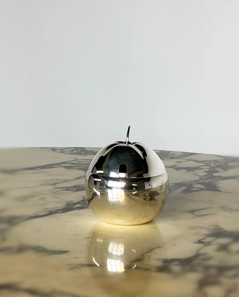 Silver Plated Apple Jam Pot