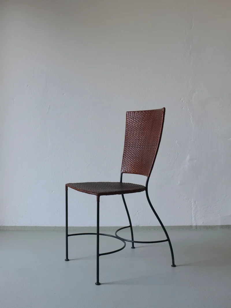 4 Wrought Iron Chairs, Belgium 80s