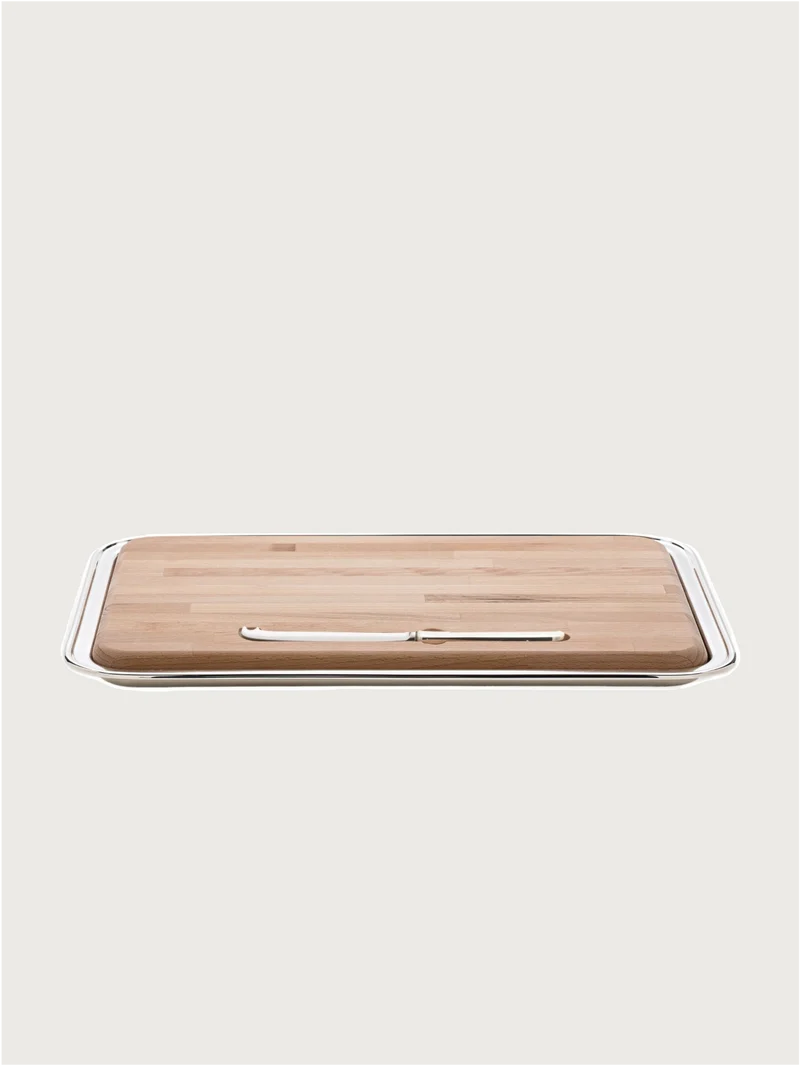 Silver-plated and beech wood Set