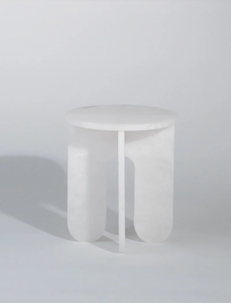 Side Table in Alabaster