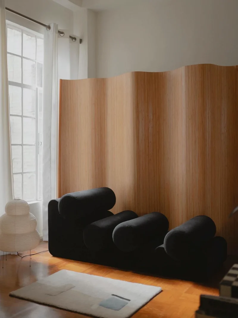 Velvet Plywood Lounge Chair