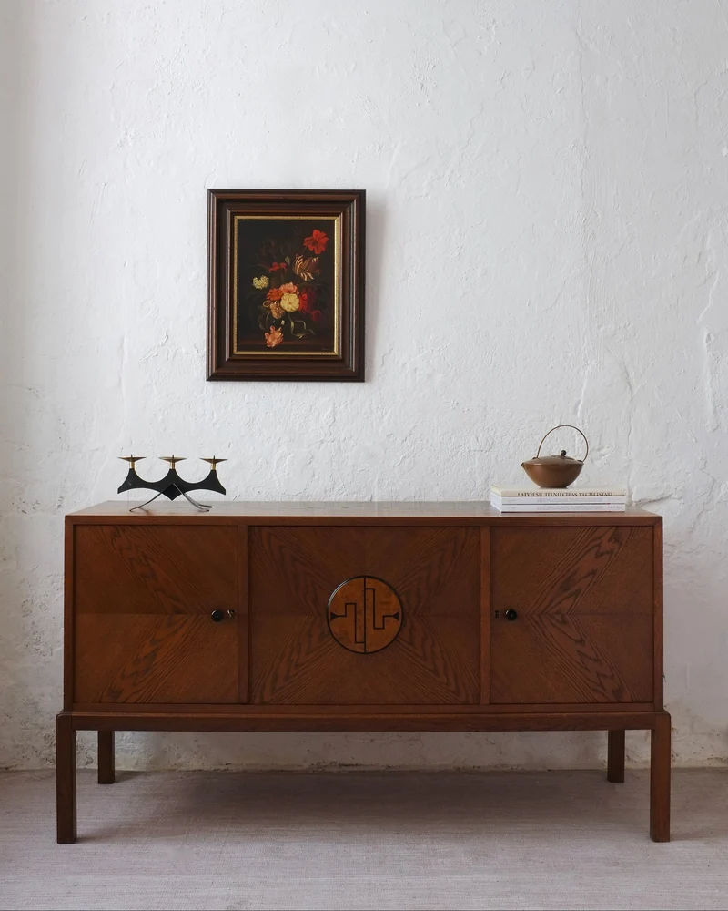 Swedish Modern Oak Sideboard, 1930s
