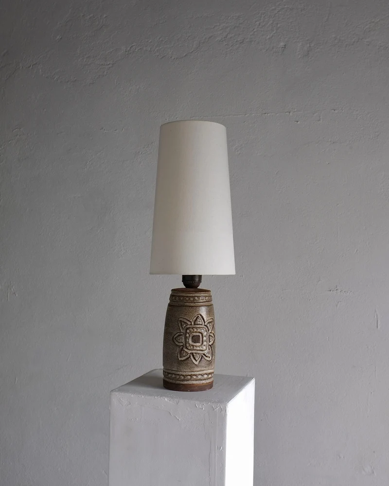 Mid-Century Stoneware Table Lamp by Irma Yourstone