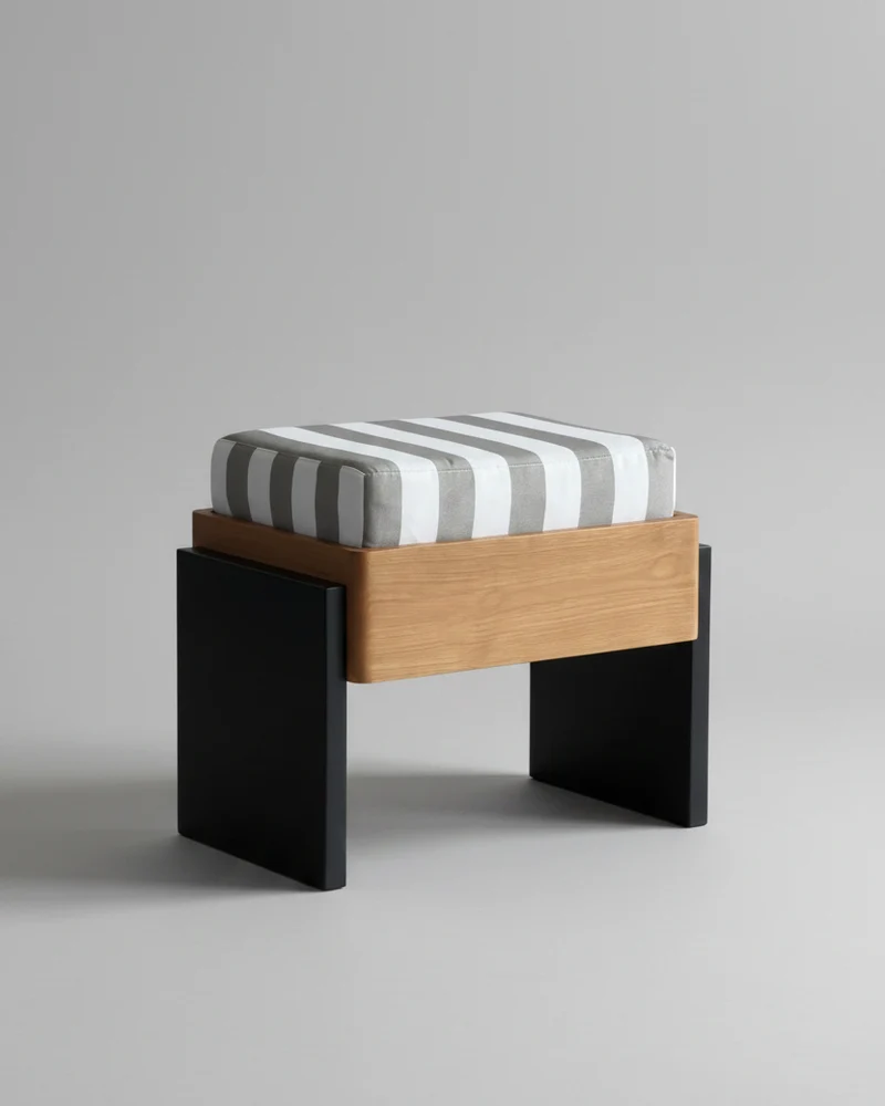Striped Ottoman