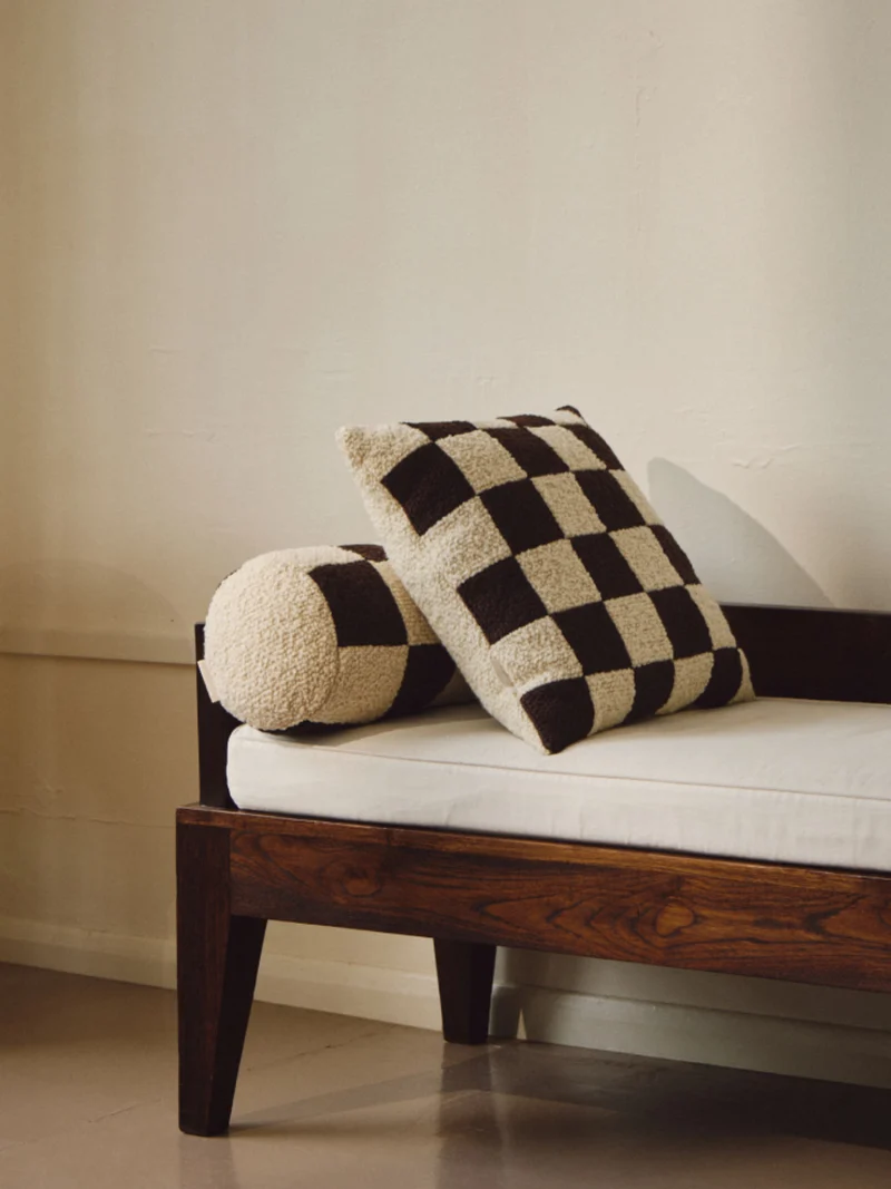 Le Carré - Wool Bouclé - Chocolate/Eggshell