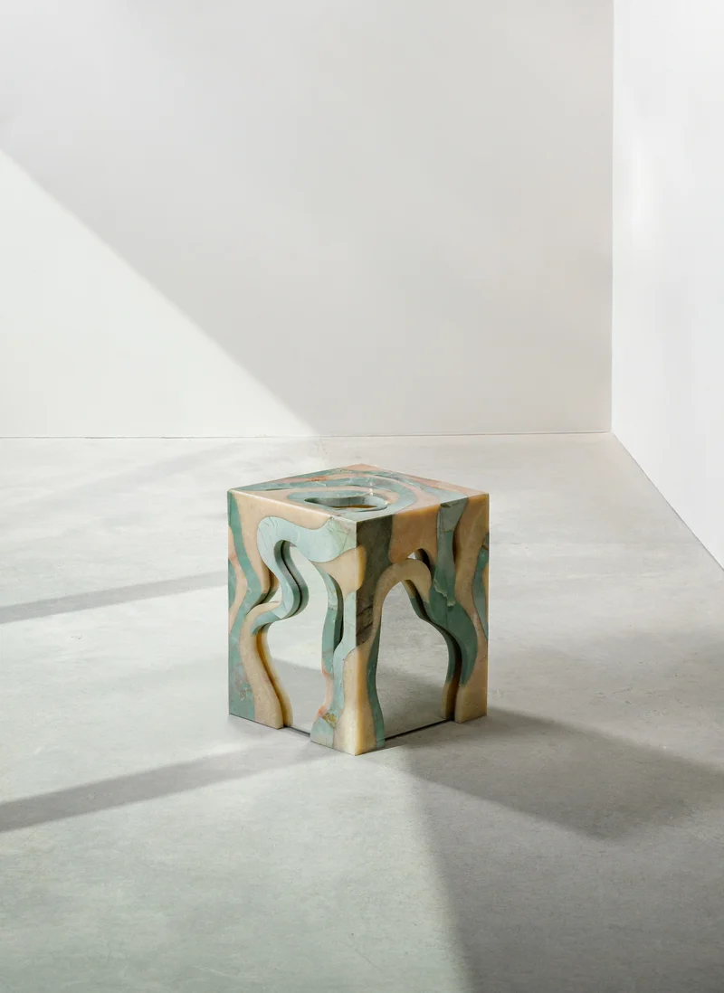 'Orbis' Marble Stool/Side Table