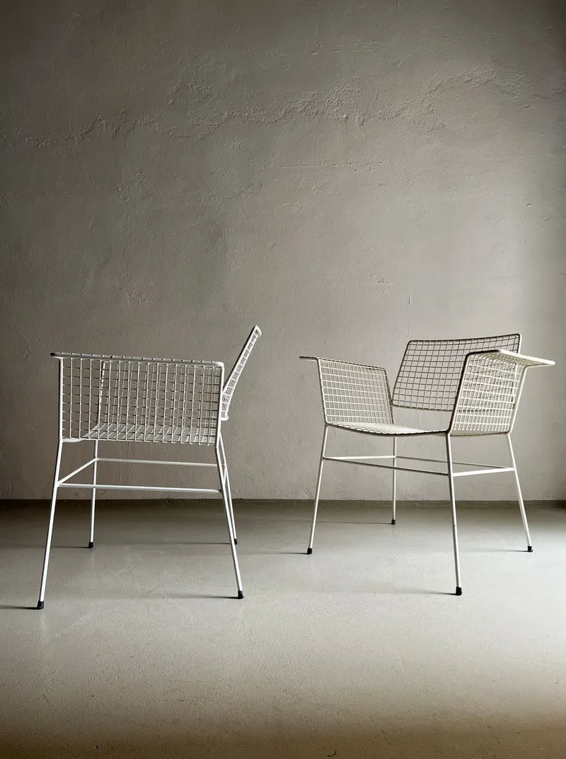 White Metal Wire Chair From Erlau 1960s