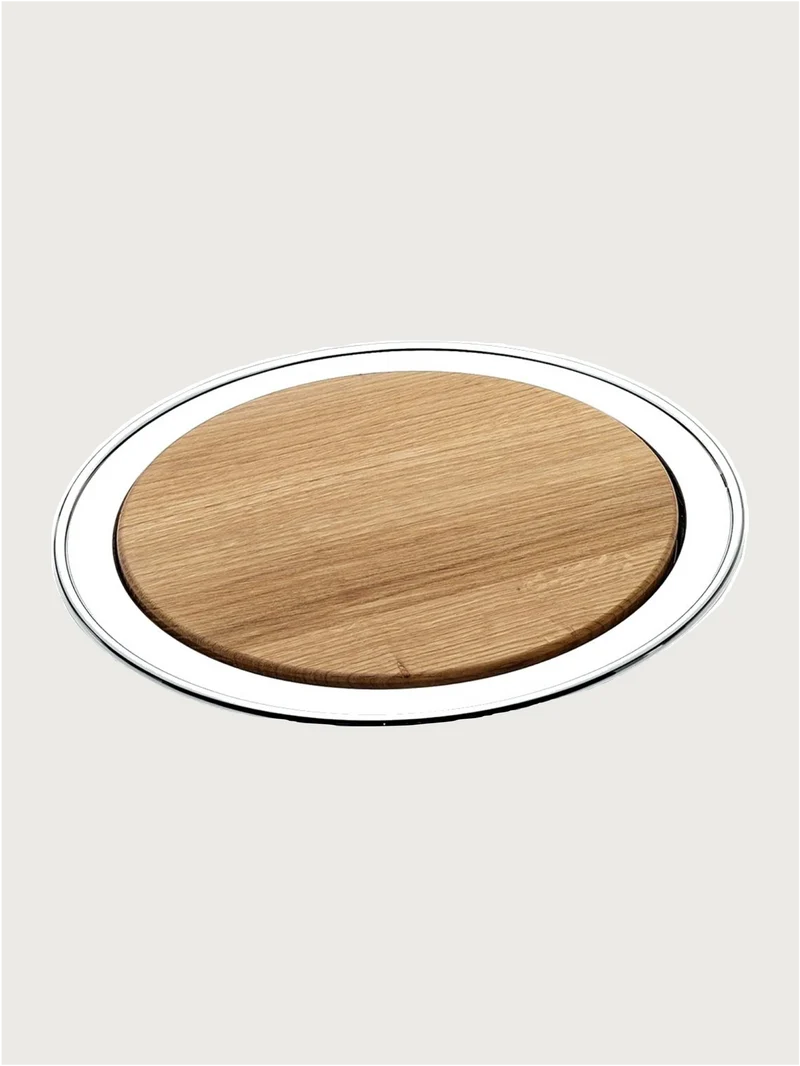 Silver-plated round cutting board | Italia