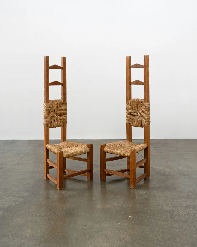 Little Chilean Pine and Rush Chairs