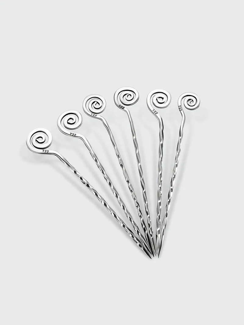 Set of 4 Silver Picks