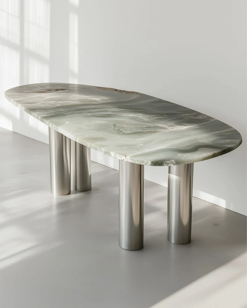 Oni Desk in Green Onyx