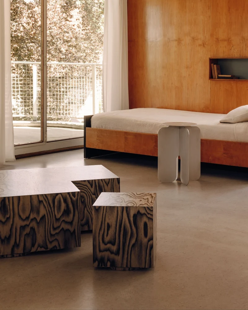 Coffee Table Object108 in ALPI veneer by Sottsass
