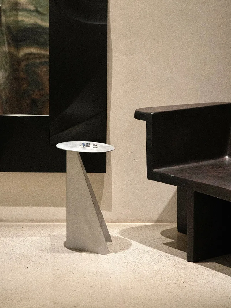 Aluminum Side Table Object084