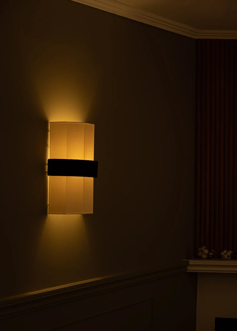 'Okla' Black Velvet Wall Light
