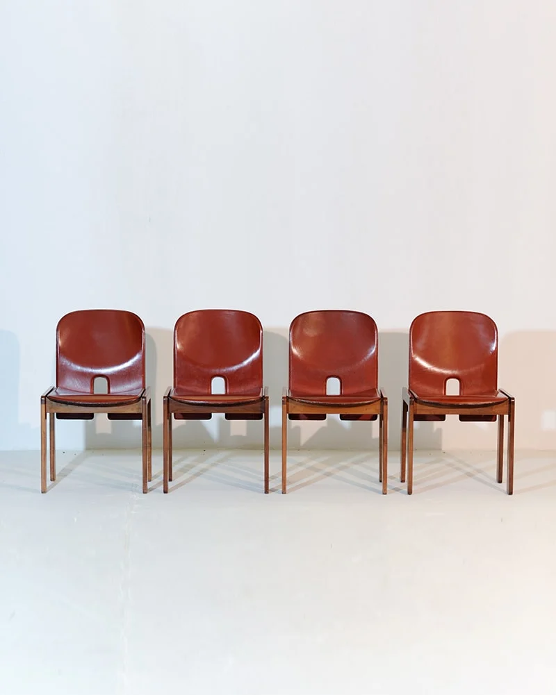 Set of 4 '121' Dining Chairs by Afra & Tobia Scarpa for Cassina, 1960