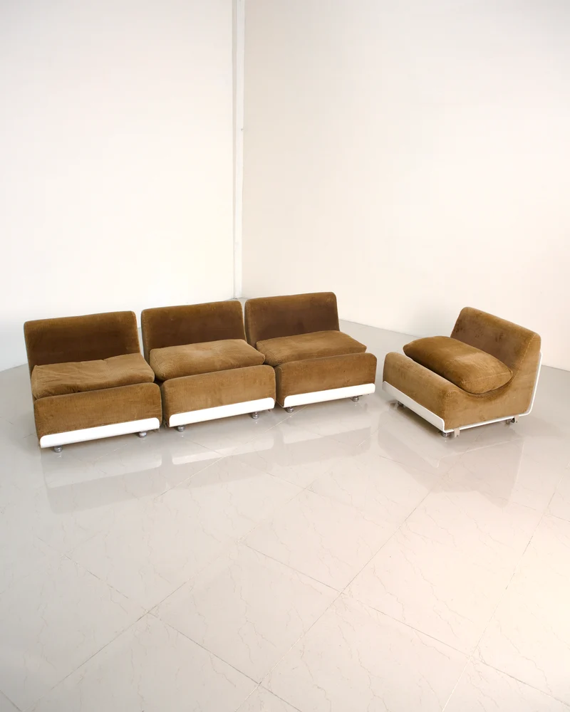 Set of 4 Lounge Chairs "Orbis" by Luigi Colani for Cor 70's