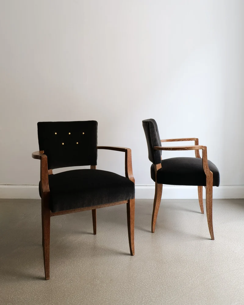 Pair of French Bridge Chairs 1930s