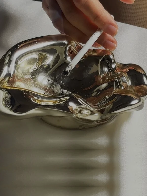 Silver Melted Ashtray