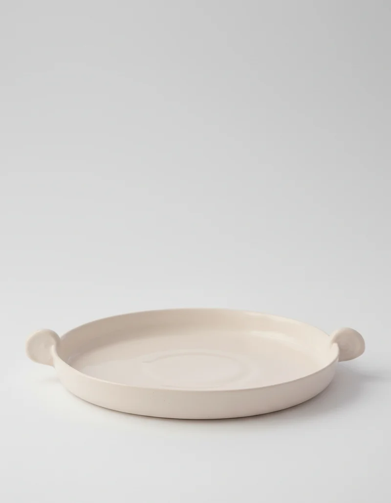 Aries White Plate with Horns