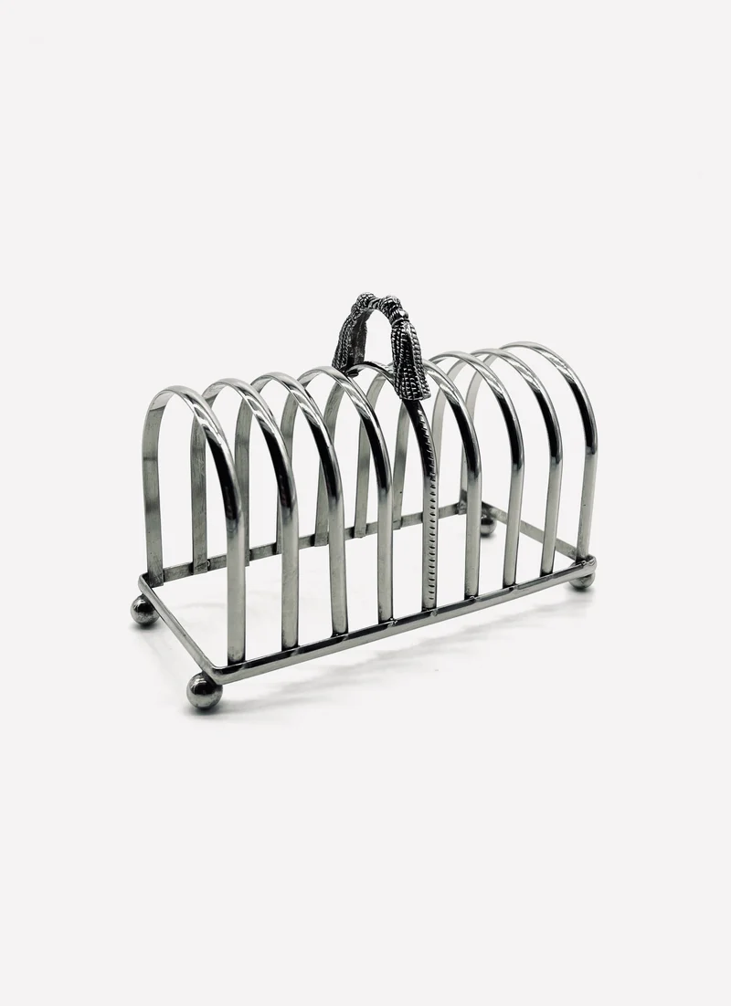 Vintage silver-plated tassel toast holder
