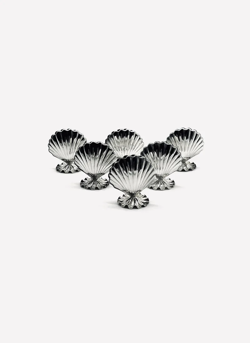 Vintage silver shell card holders