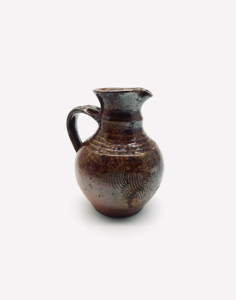 Vintage french pitcher in stoneware
