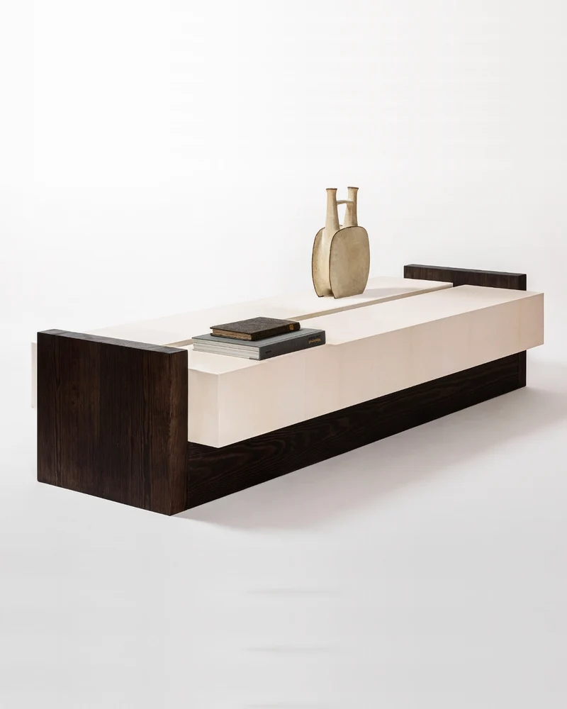 ATTICA LONG COFFEE TABLE PARCHMENTE