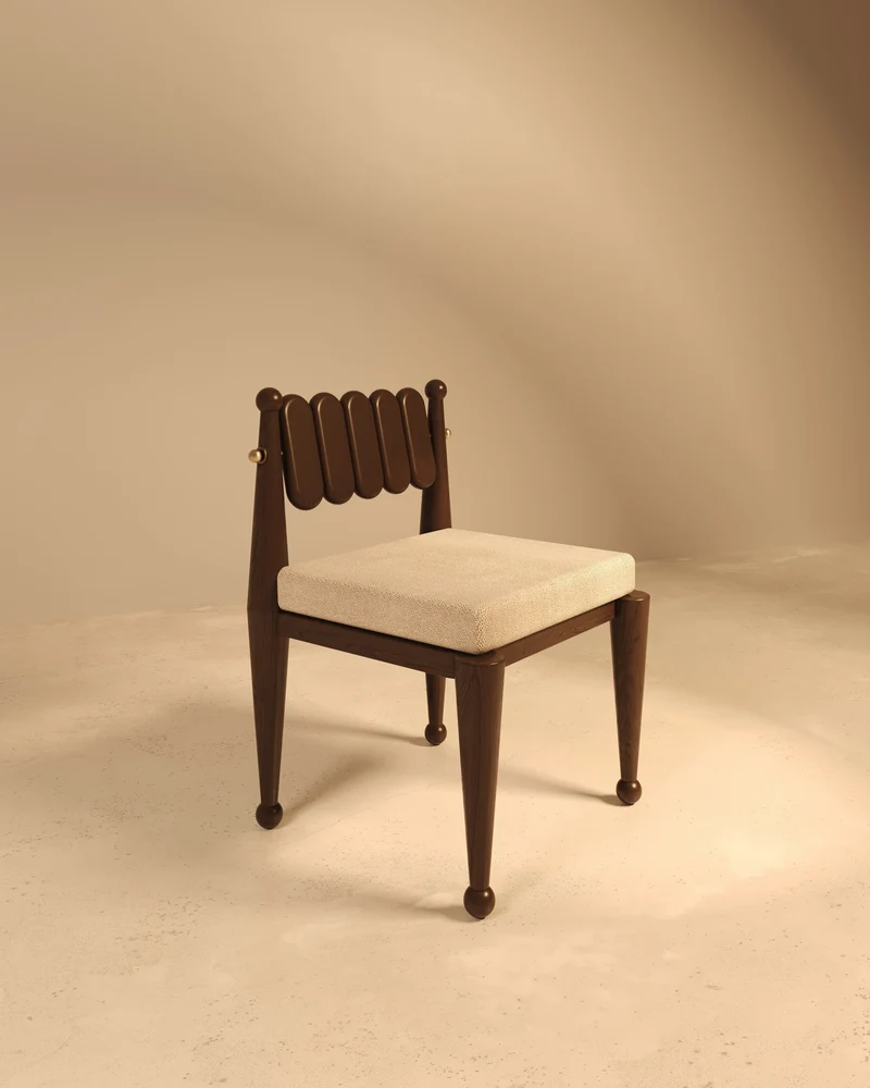 SIMORGH III – Solid Walnut with Dedar Upholstery