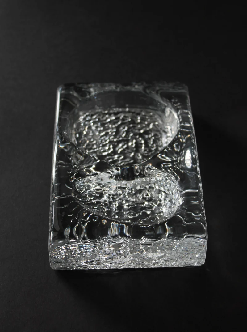 Kosta Boda Mid-Century Massive Glass Ashtray