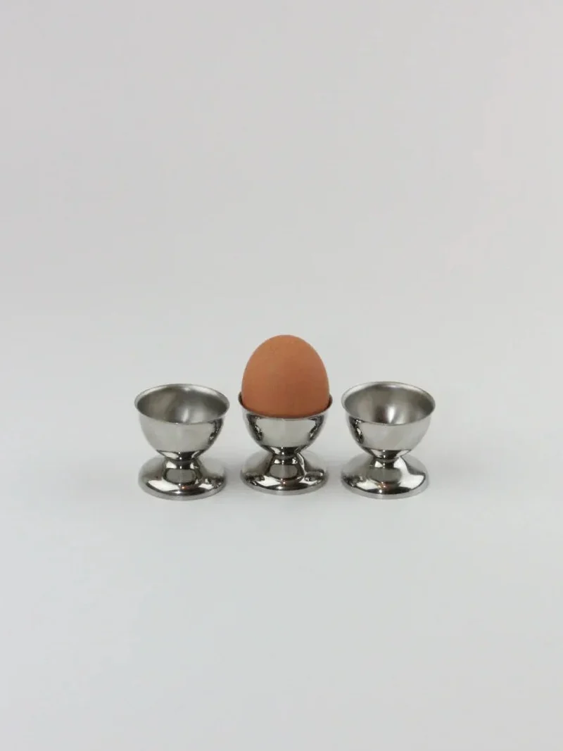 Six Inox Egg Cups