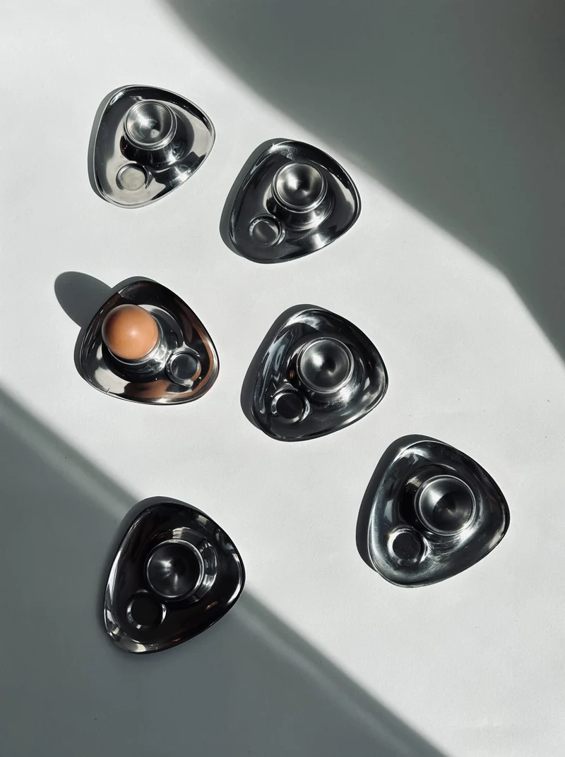 Bauhaus Stainless Steel Egg Cups Set of 6