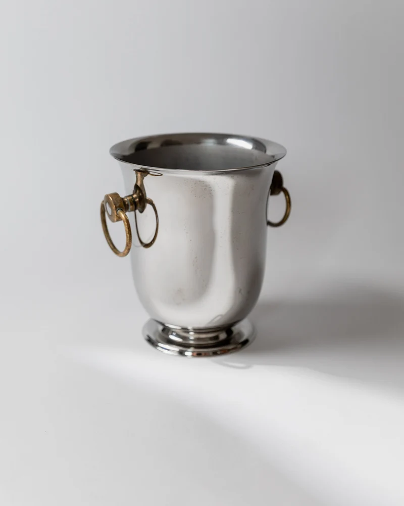Vintage Champagne or Wine Cooler - Silver Plated Timeless Design by Jean Couzon 1980s