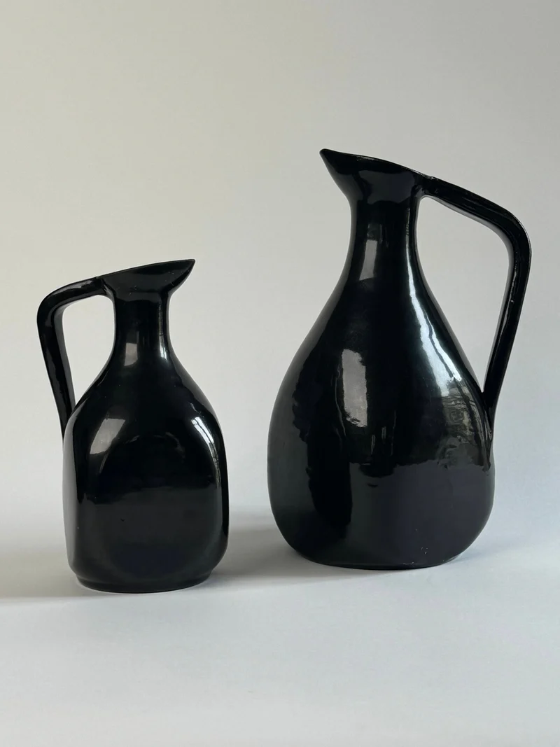 Pair of Accolay Ceramic Carafes