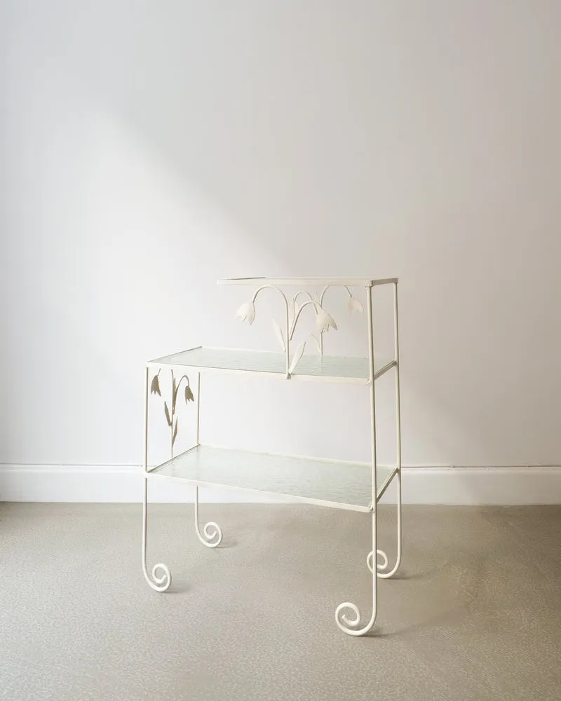 Tiered Metal Side Table Sweden 1940s