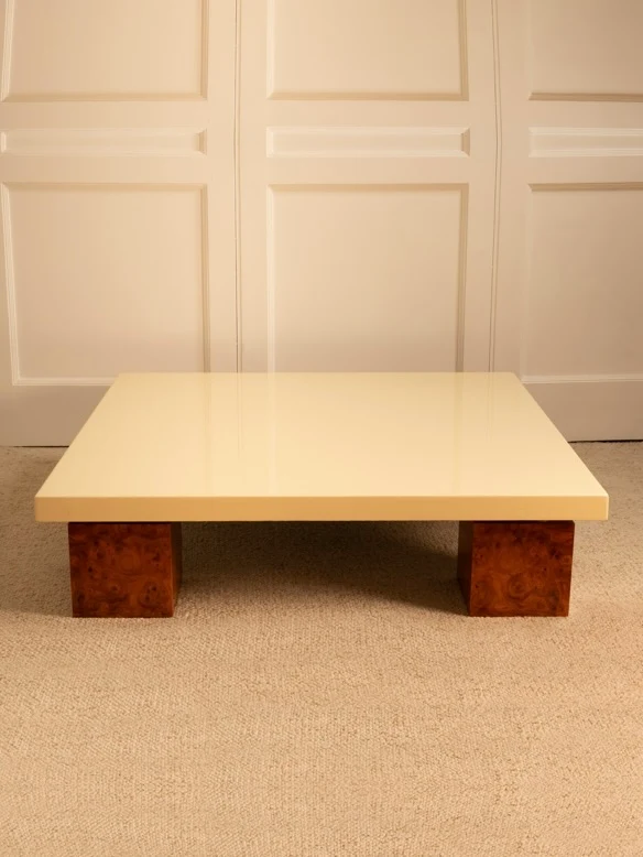 Wooden and Lacquered Table - 1970s