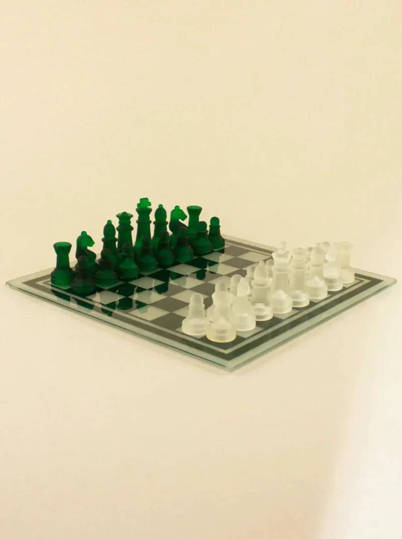 Vintage Crystal Chess Board