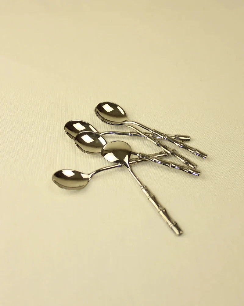 Bamboo Silver-Plated Spoons