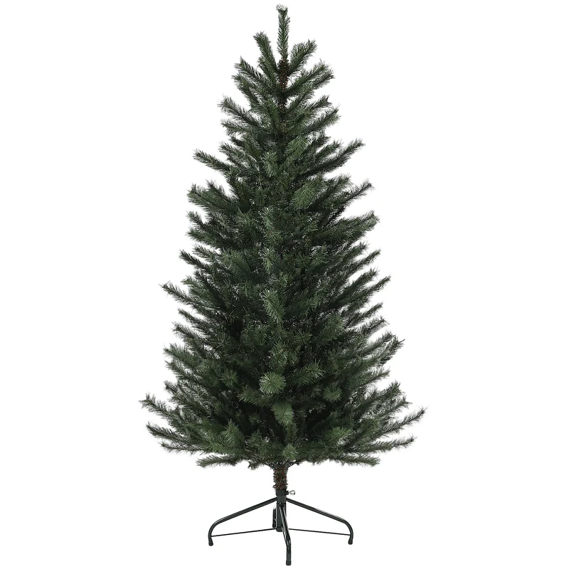 Sapin de noël effilé intérieur 113 x 180 x 113 cm gain de place branches ignifuges moderne minimaliste en plastique vert 21_0001376