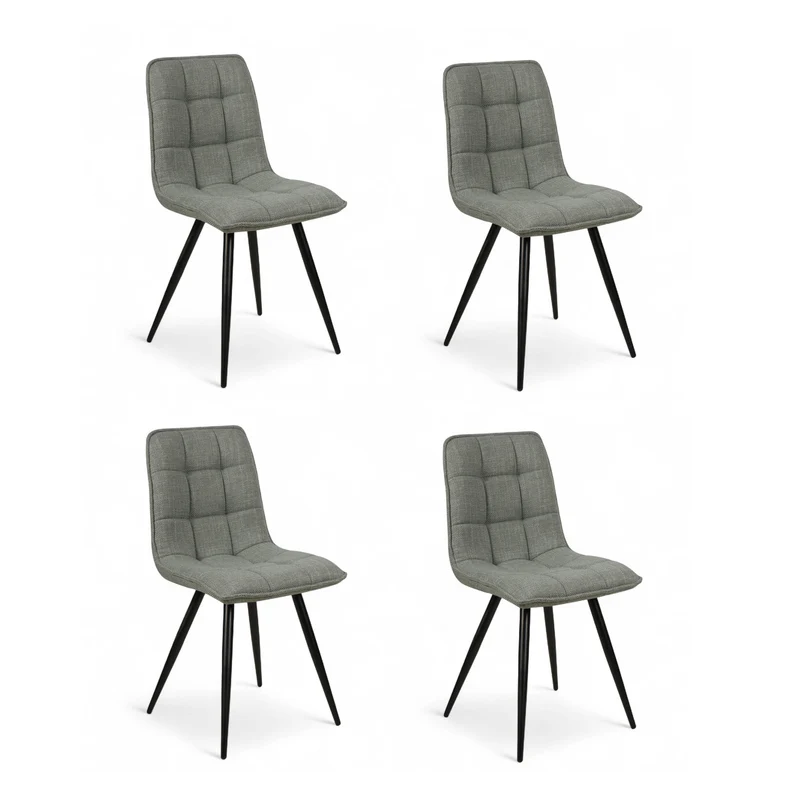 Chaise repas tissu vert