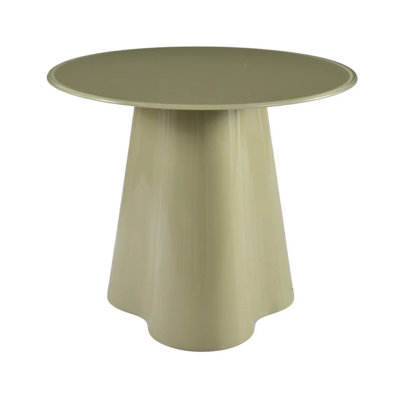 Table basse D60 en verre vert de gris brillant